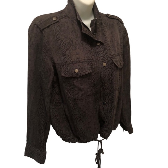 Rails Collins Jet Cobra Short Linen Blend Jacket In Jet XS Black Grey Pockets - Picture 4 of 14